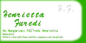 henrietta furedi business card